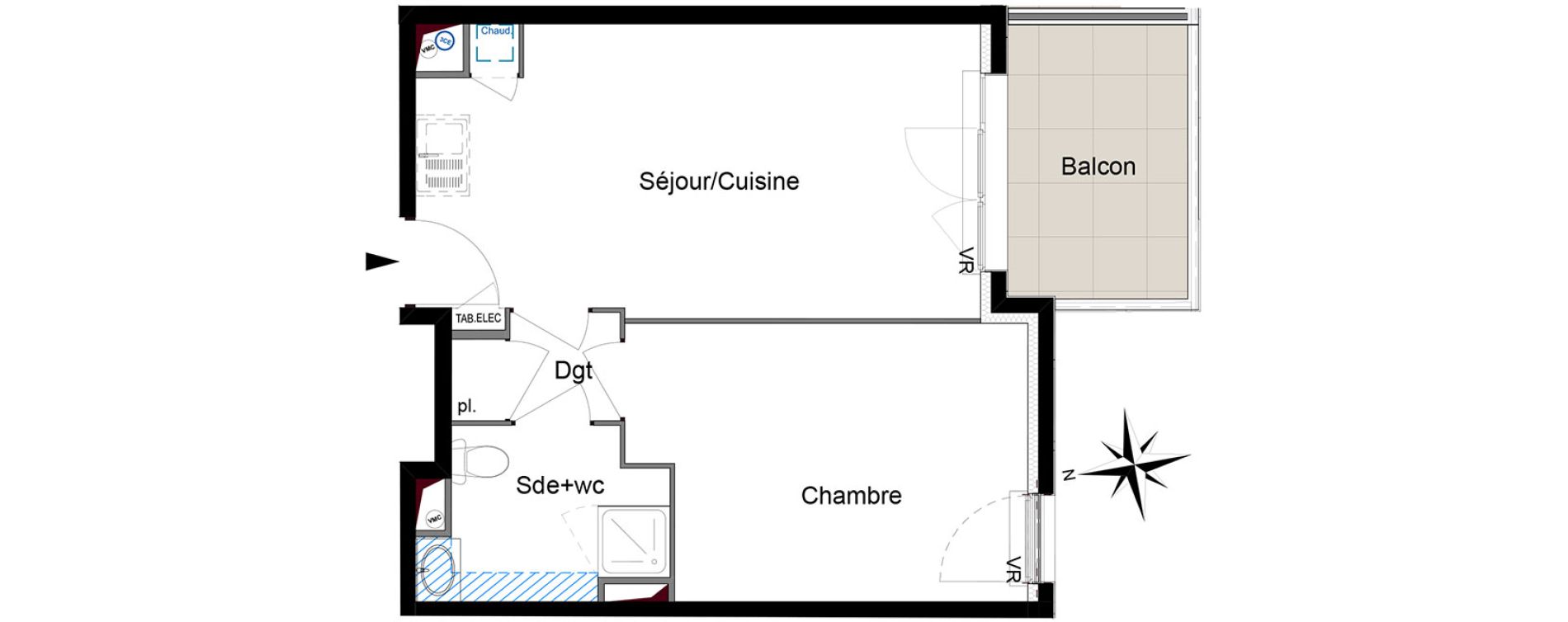 Appartement T2 de 39,38 m2 &agrave; Six-Fours-Les-Plages Centre