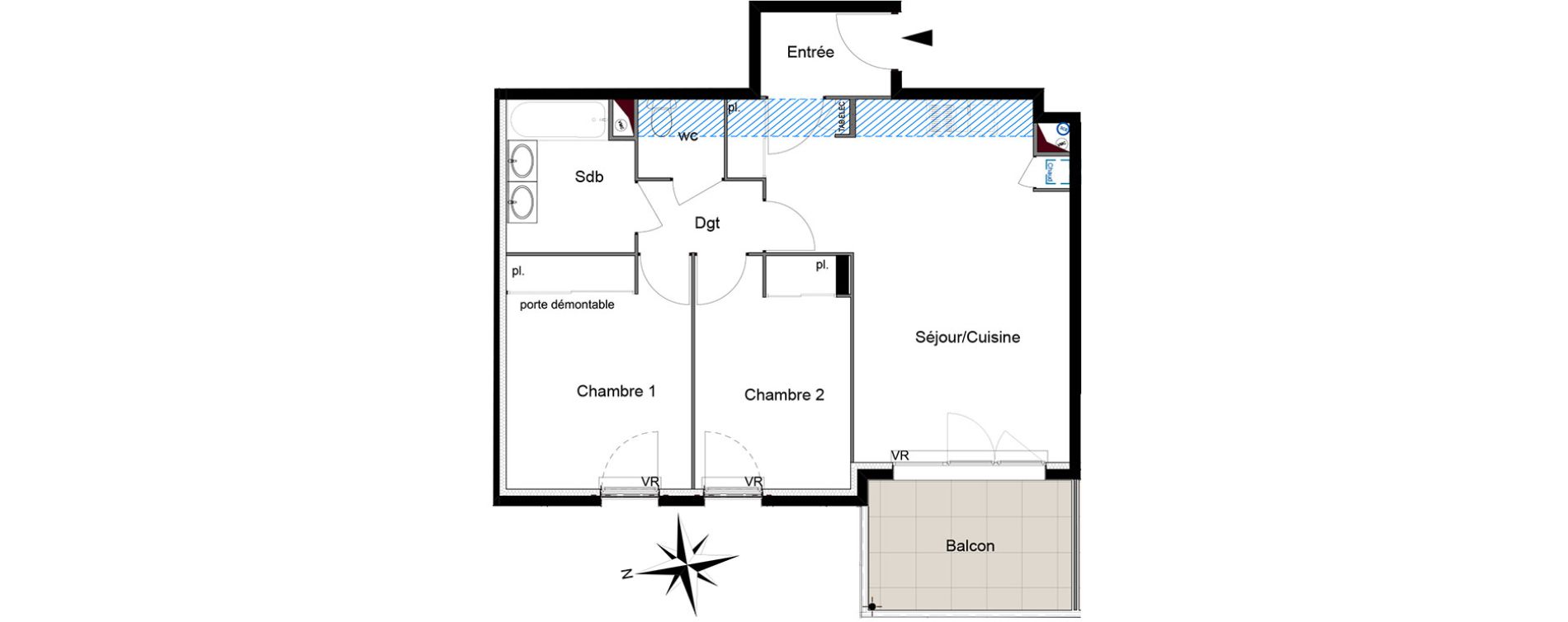 Appartement T3 de 62,24 m2 &agrave; Six-Fours-Les-Plages Centre