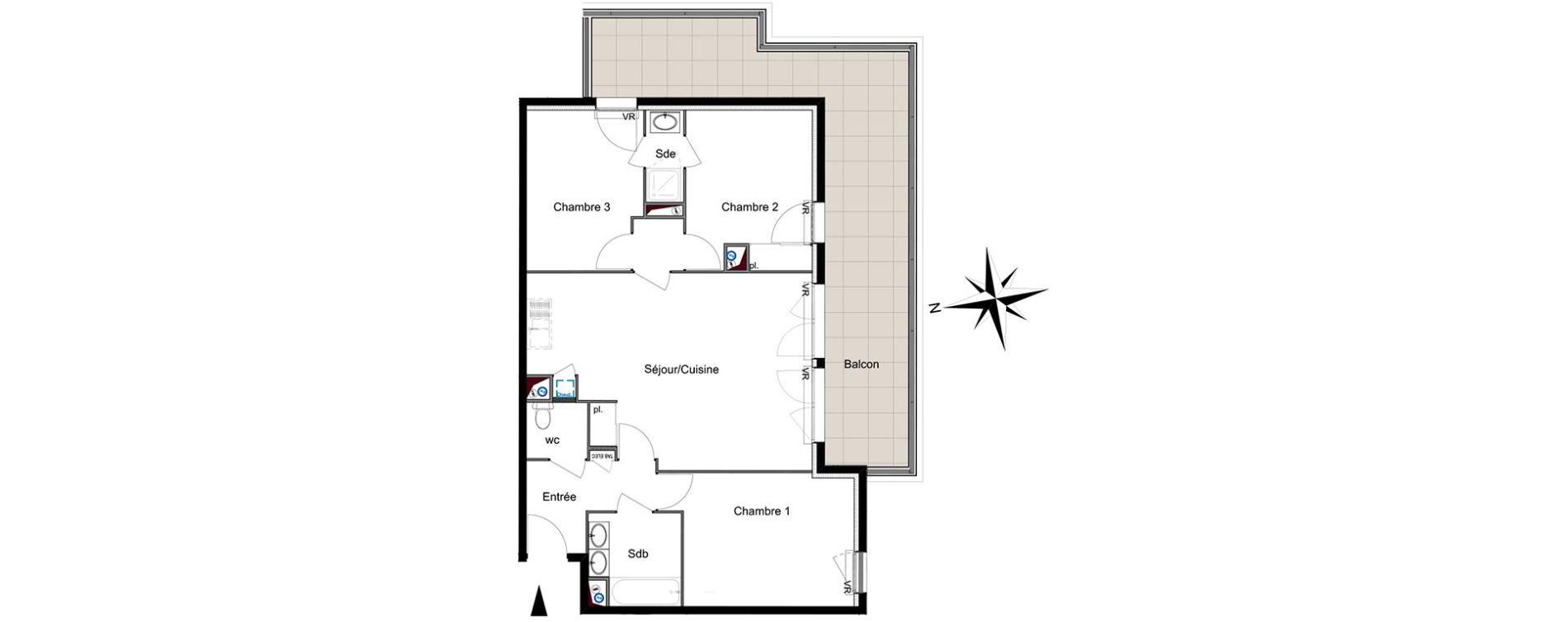 Appartement T4 de 78,64 m2 &agrave; Six-Fours-Les-Plages Centre