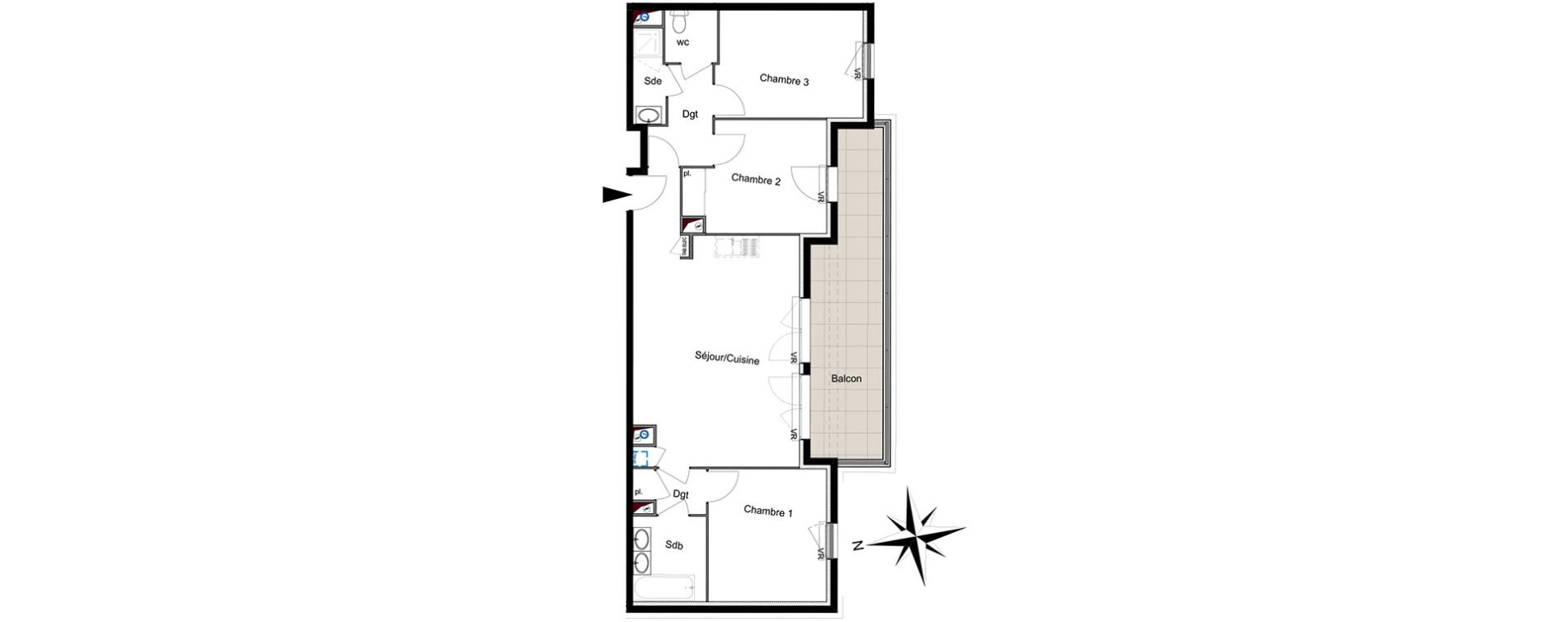 Appartement T4 de 81,52 m2 &agrave; Six-Fours-Les-Plages Centre