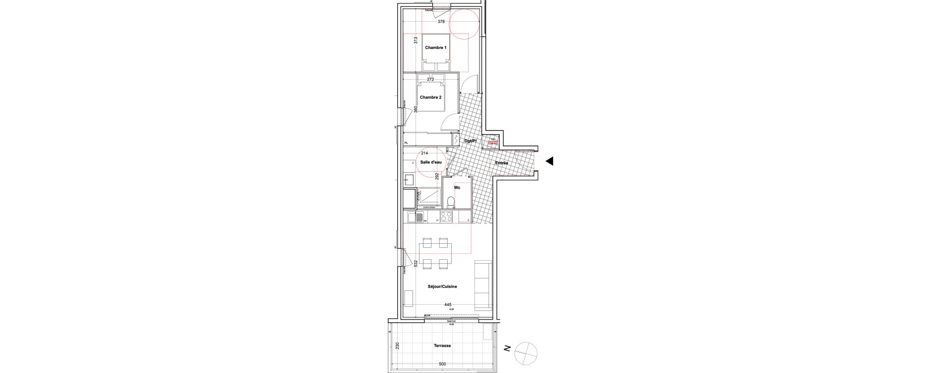 Appartement T3 de 64,60 m2 &agrave; Toulon Cap brun