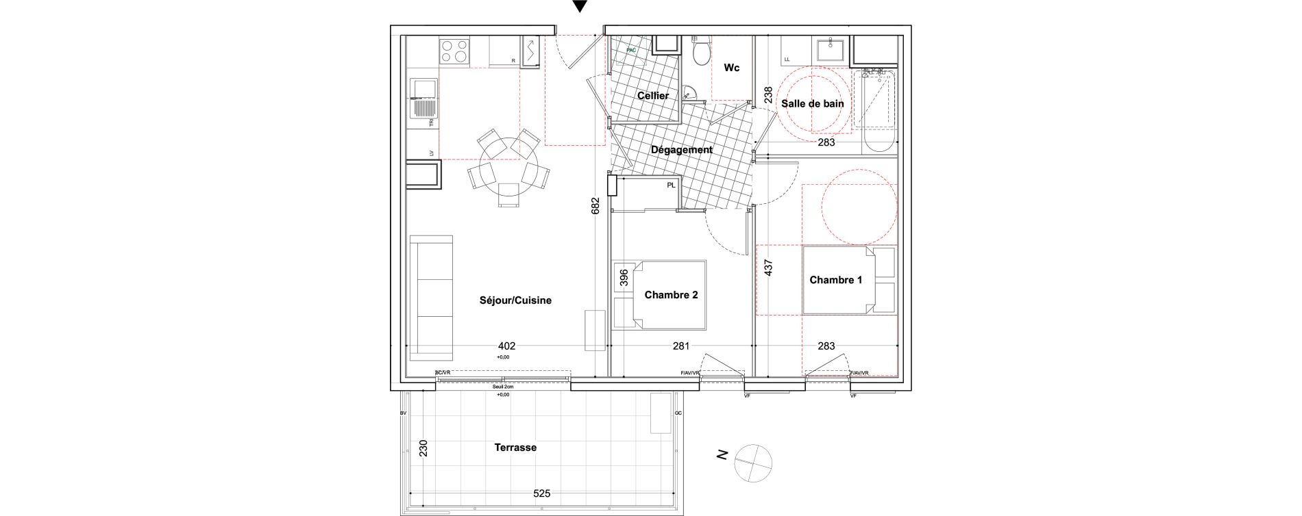 Appartement T3 de 63,51 m2 &agrave; Toulon Cap brun