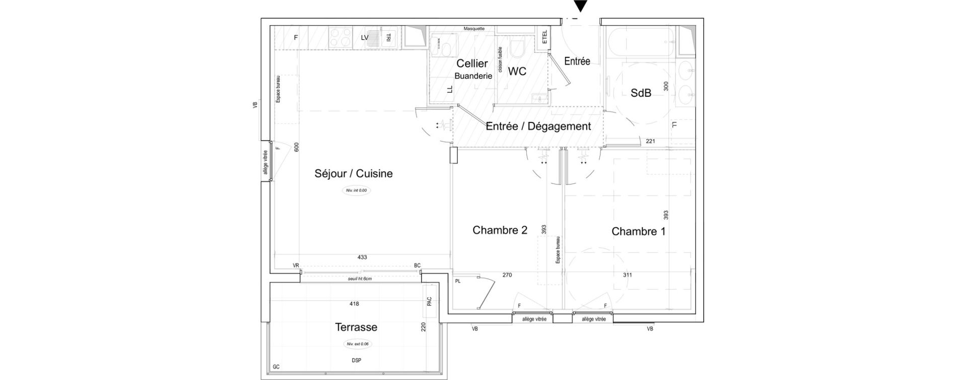 Appartement T3 de 65,13 m2 &agrave; Toulon Cap brun