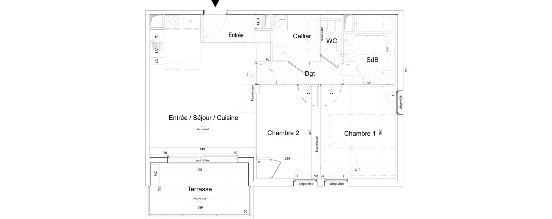 Appartement T3 de 65,45 m2 &agrave; Toulon Cap brun