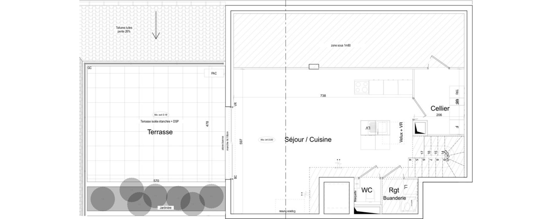 Duplex T3 de 79,45 m2 &agrave; Toulon Cap brun