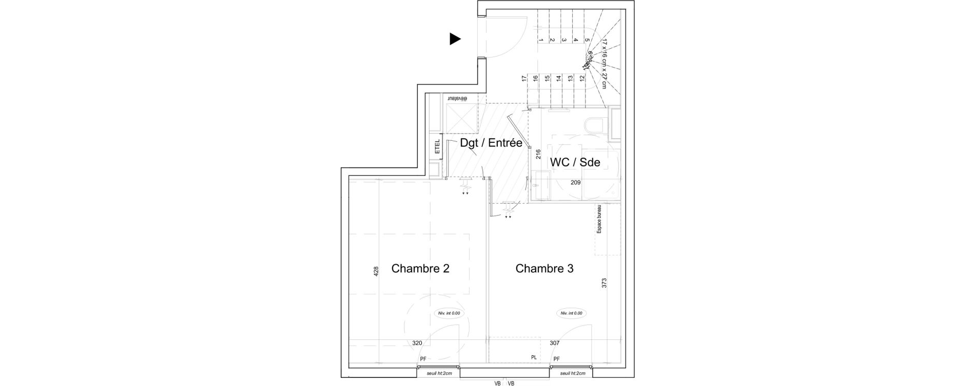 Duplex T4 de 94,76 m2 &agrave; Toulon Cap brun