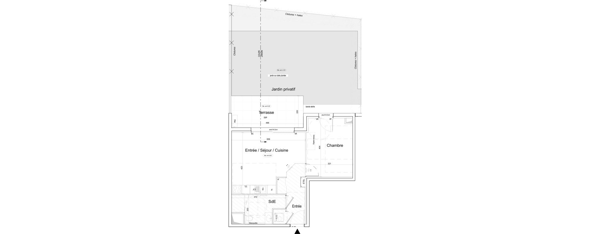 Appartement T2 de 43,23 m2 &agrave; Toulon Cap brun