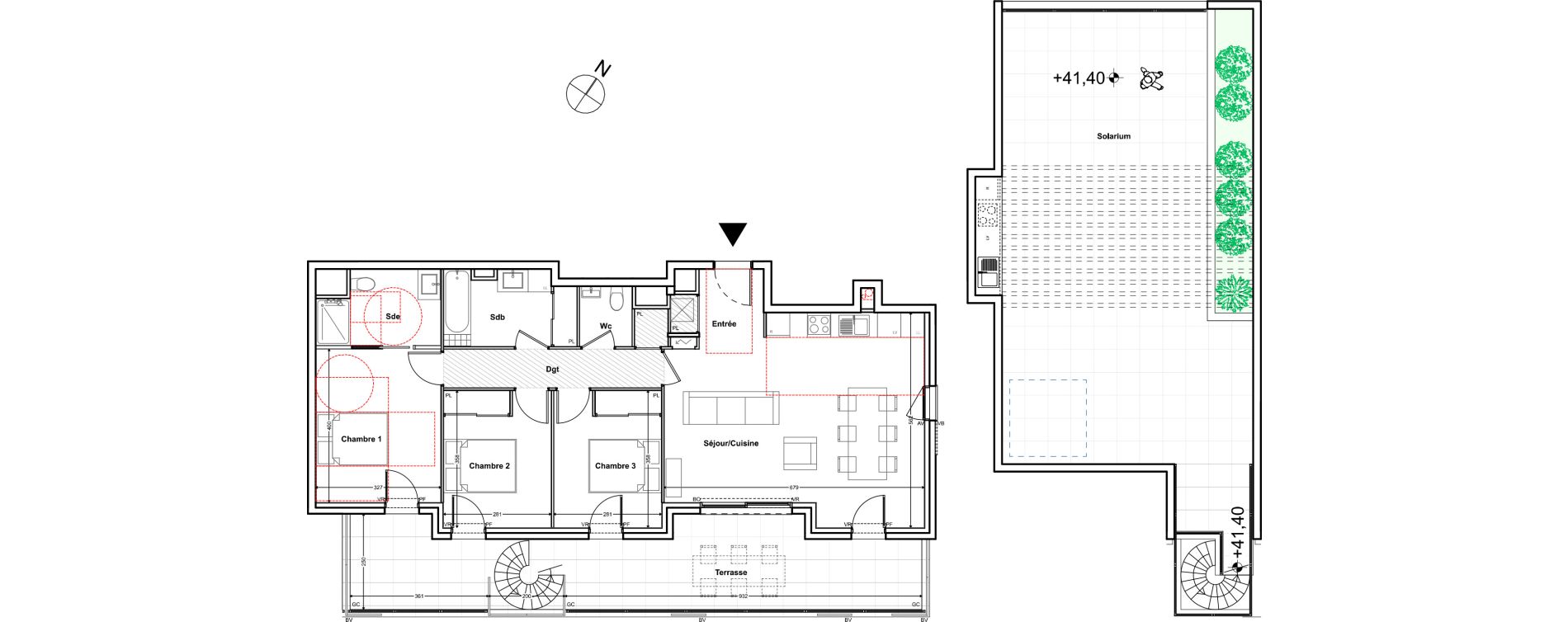 Appartement T4 de 91,54 m2 &agrave; Toulon Cap brun