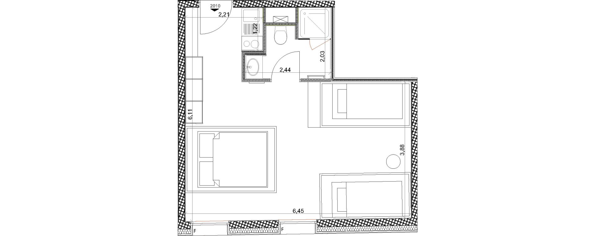 Appartement T2 de 33,13 m2 &agrave; Toulon Centre