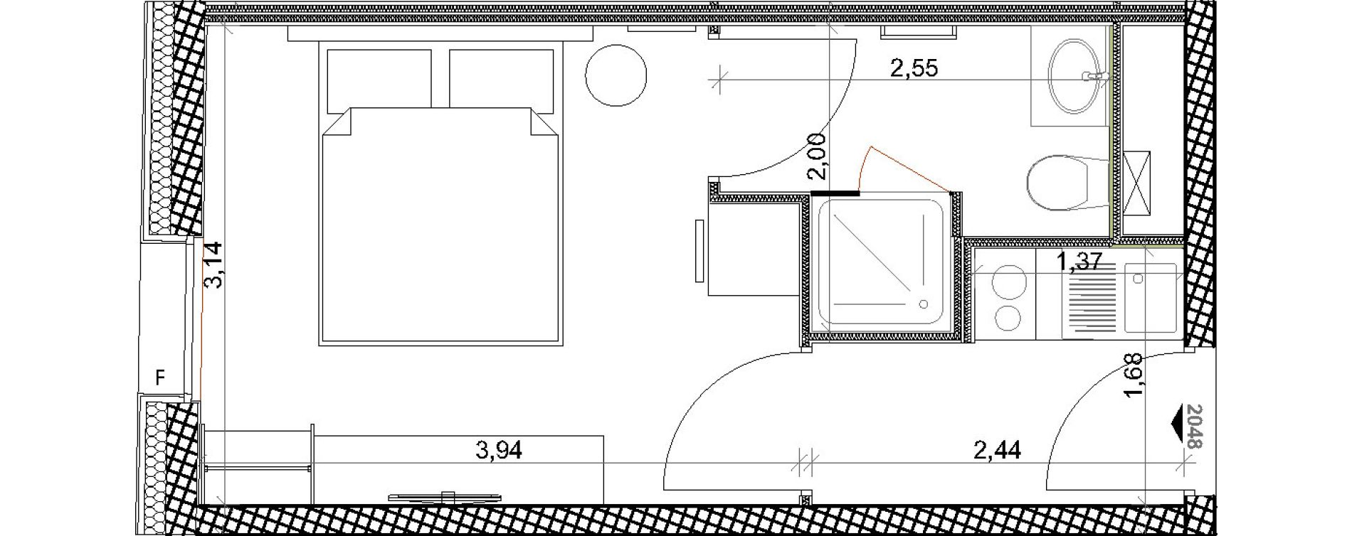 Appartement T1 de 18,90 m2 &agrave; Toulon Centre