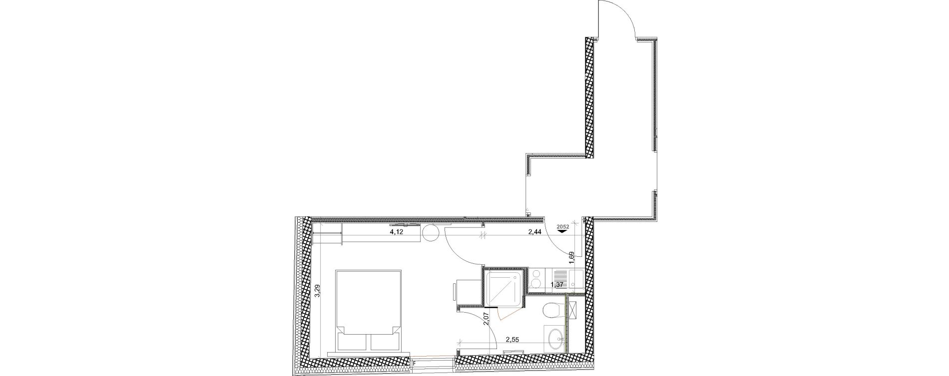 Appartement T1 de 20,16 m2 &agrave; Toulon Centre