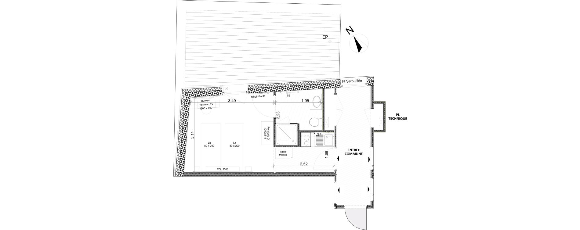 Appartement T1 de 19,01 m2 &agrave; Toulon Centre