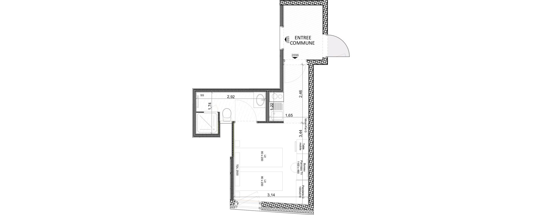 Appartement T1 de 17,69 m2 &agrave; Toulon Centre