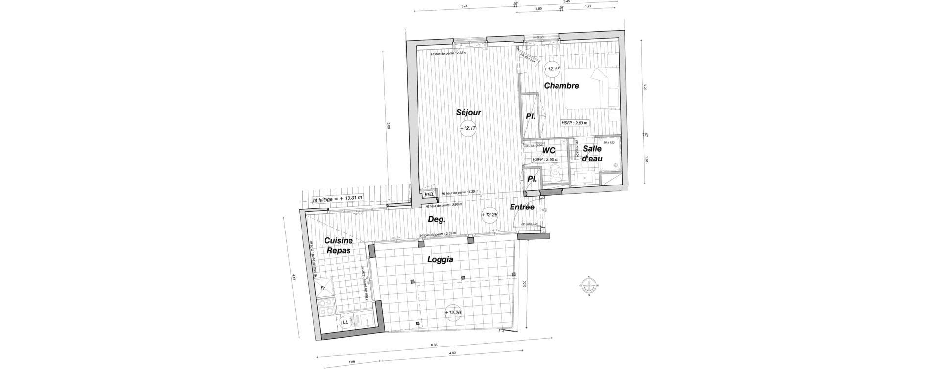 Appartement T2 de 48,19 m2 &agrave; Avignon Place pie