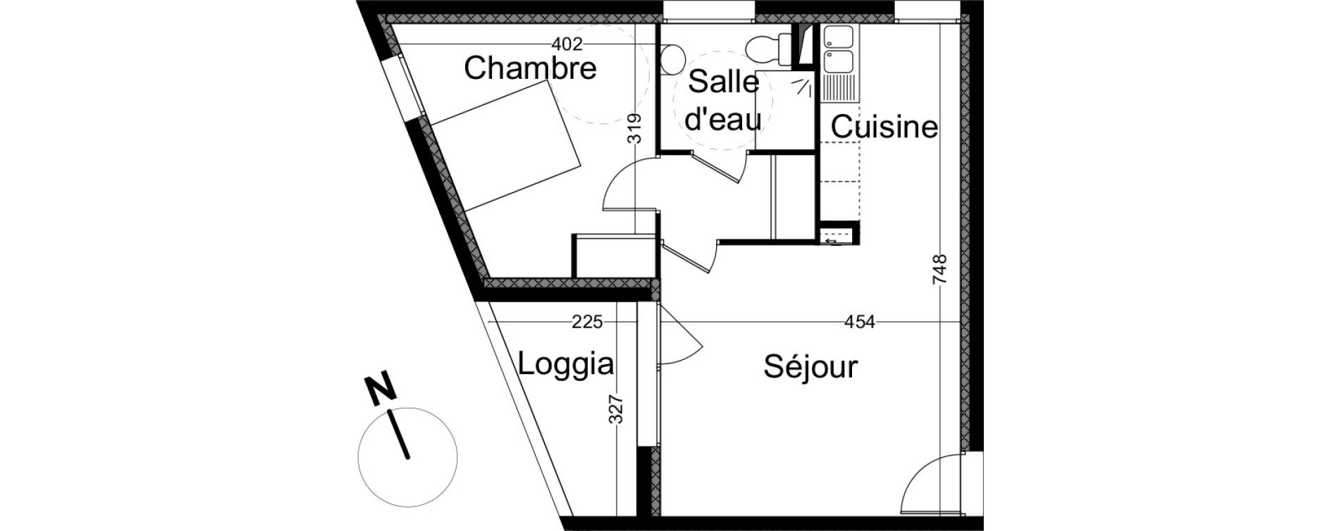 Appartement T2 de 45,50 m2 &agrave; Avignon Zac bel air