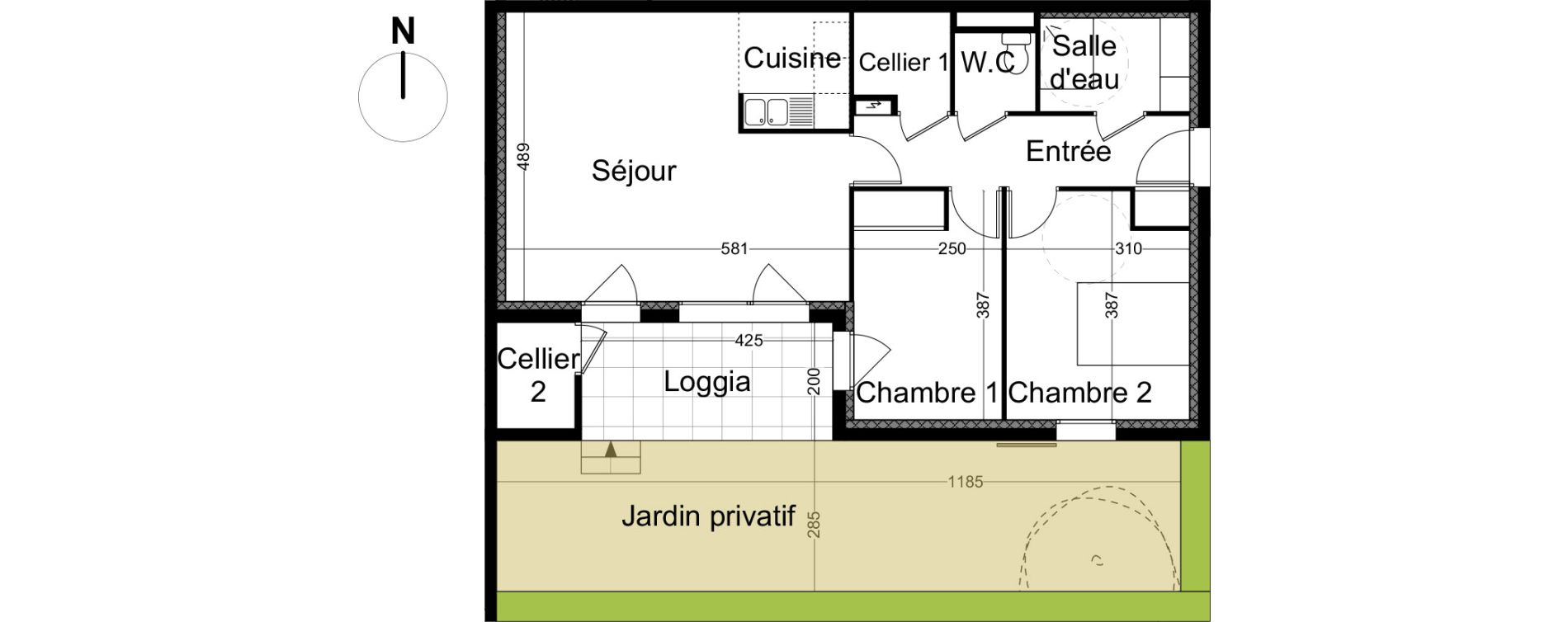 Appartement T3 de 64,60 m2 &agrave; Avignon Zac bel air