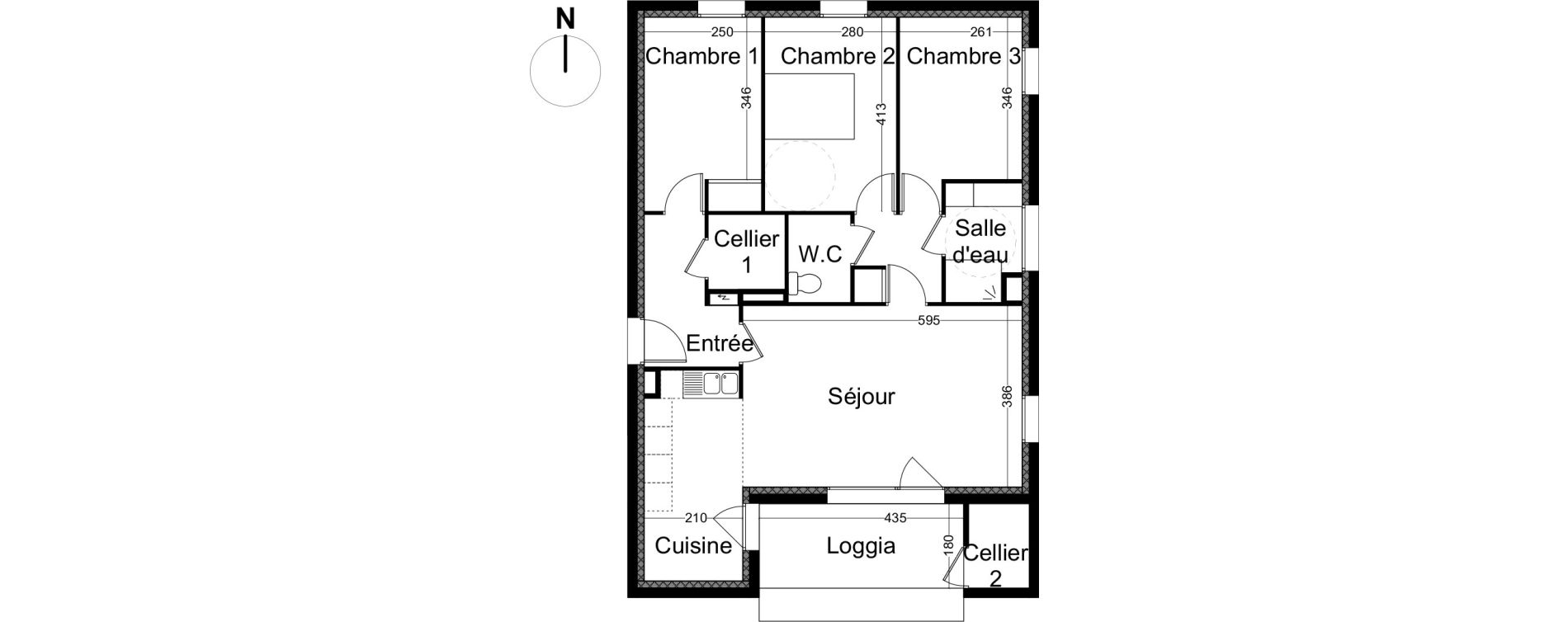 Appartement T4 de 81,20 m2 &agrave; Avignon Zac bel air