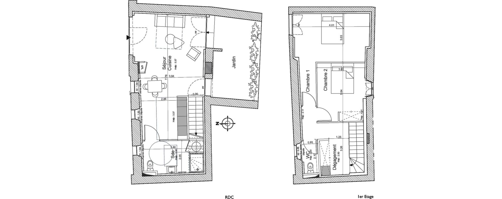 Duplex T3 de 71,47 m2 &agrave; Avignon Place pie