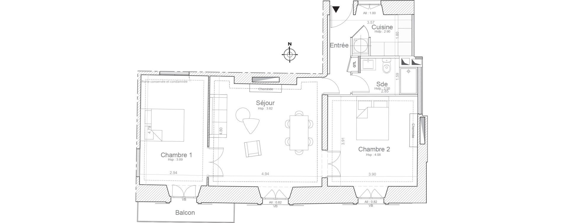 Appartement T3 de 64,52 m2 &agrave; Avignon Place pie