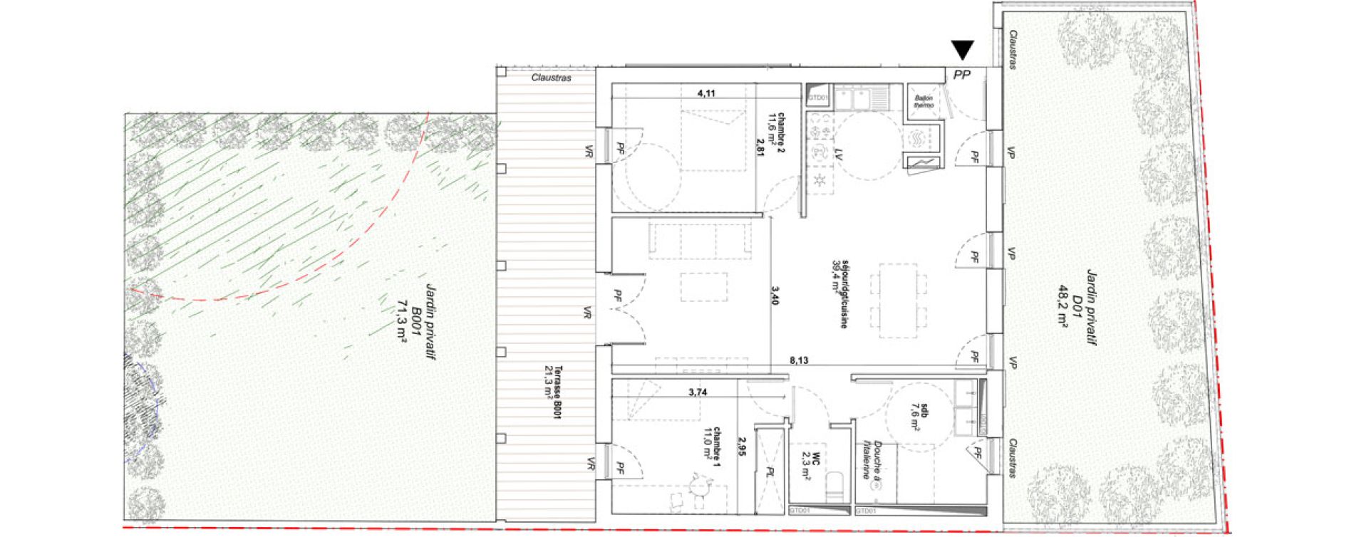 Appartement T3 de 71,90 m2 &agrave; Avignon Montfavet