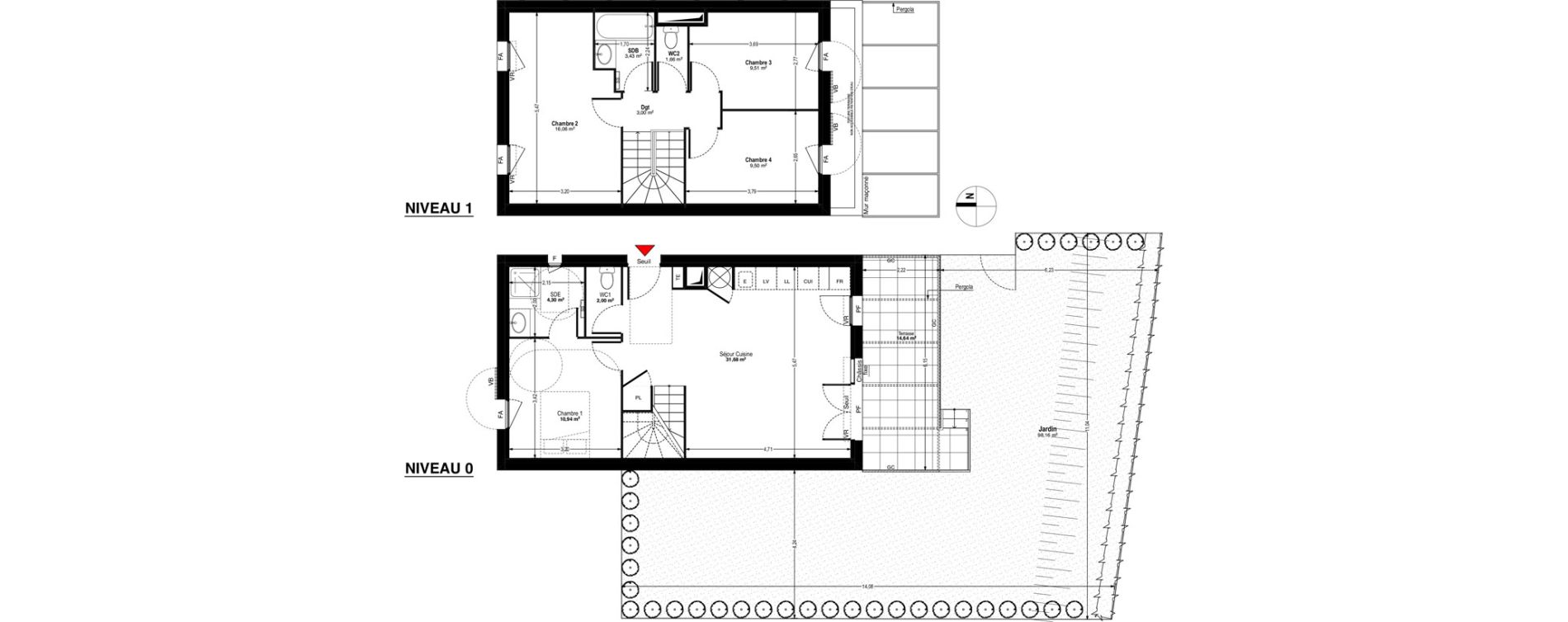 Appartement T5 de 92,08 m2 &agrave; Avignon Joly jean