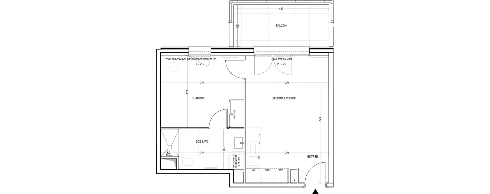 Appartement T2 de 39,51 m2 &agrave; Avignon Saint-jean avignon