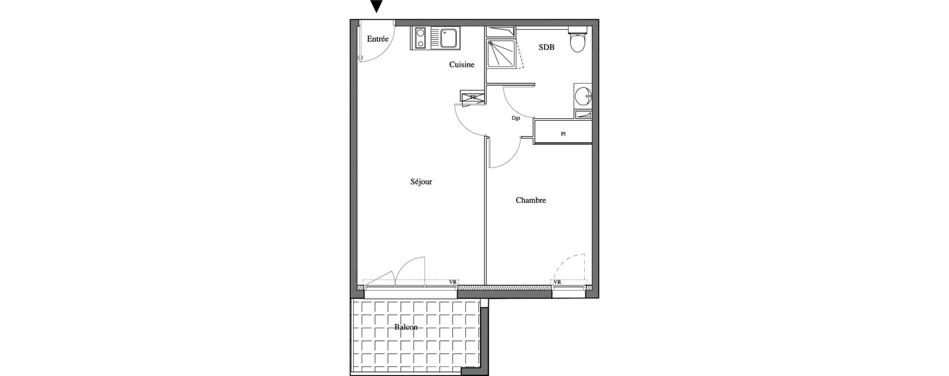 Appartement T2 de 43,15 m2 &agrave; Avignon Montfavet
