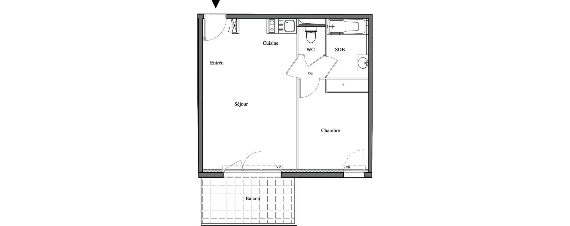 Appartement T2 de 45,45 m2 &agrave; Avignon Montfavet