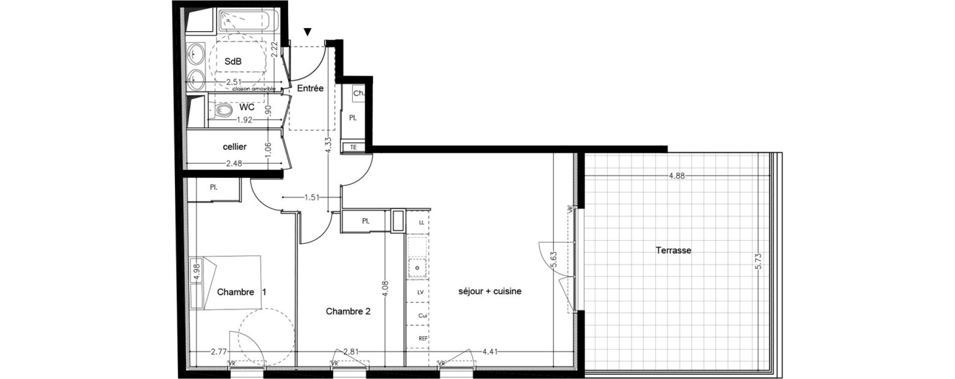 Appartement T3 de 68,30 m2 &agrave; Avignon Rocade sud