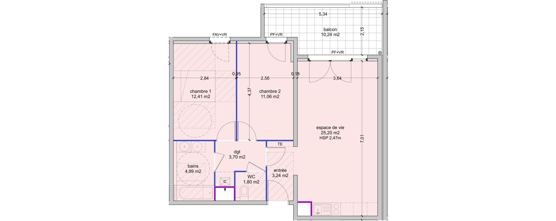 Appartement T3 de 62,40 m2 &agrave; Carpentras Centre