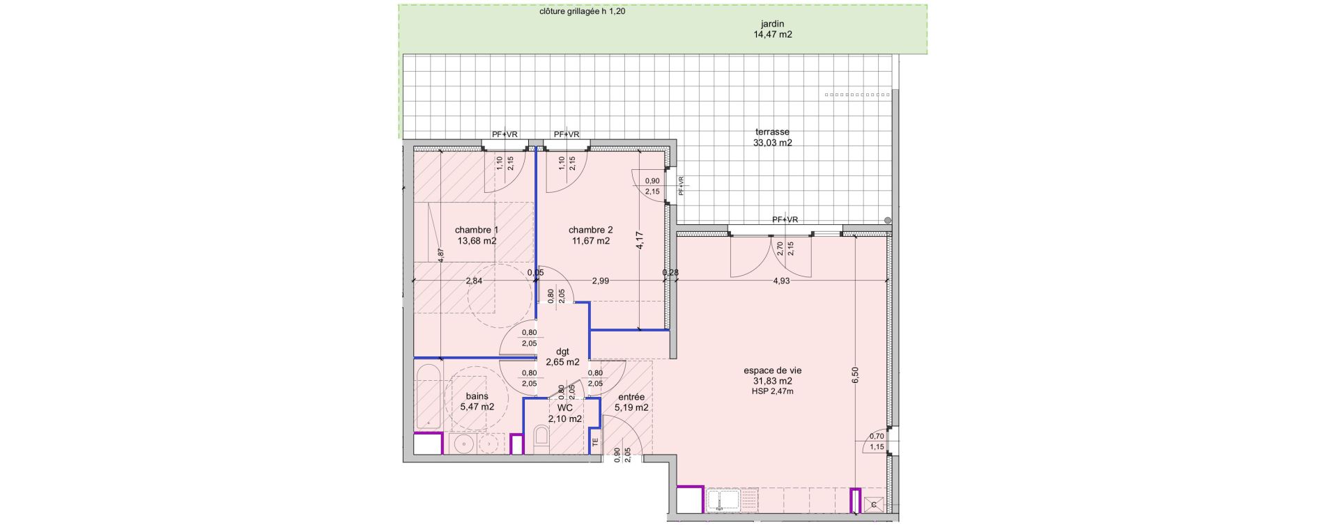 Appartement T3 de 72,61 m2 &agrave; Carpentras Centre