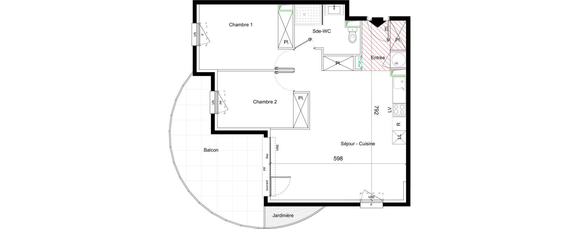 Appartement T3 de 62,46 m2 &agrave; Cavaillon Hautes ferailles