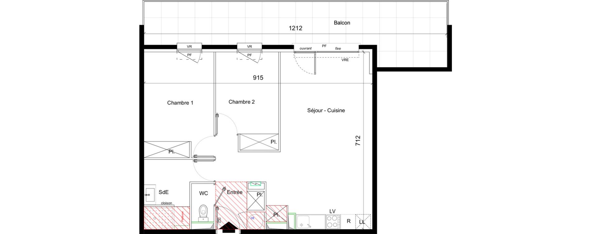 Appartement T3 de 65,41 m2 &agrave; Cavaillon Hautes ferailles