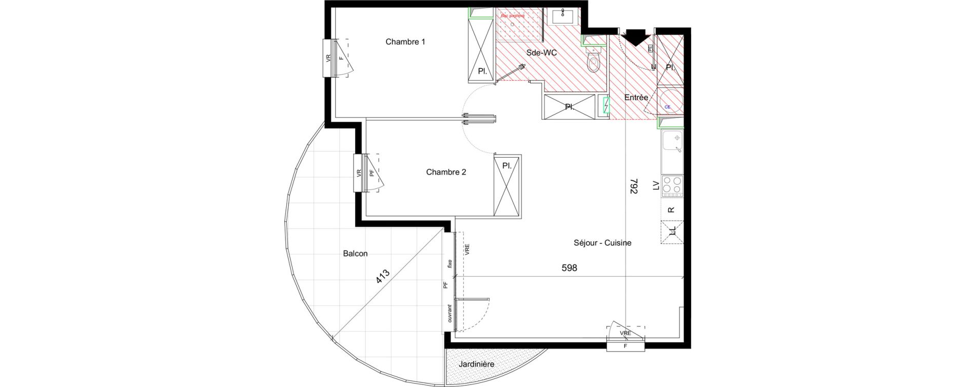 Appartement T3 de 62,46 m2 &agrave; Cavaillon Hautes ferailles