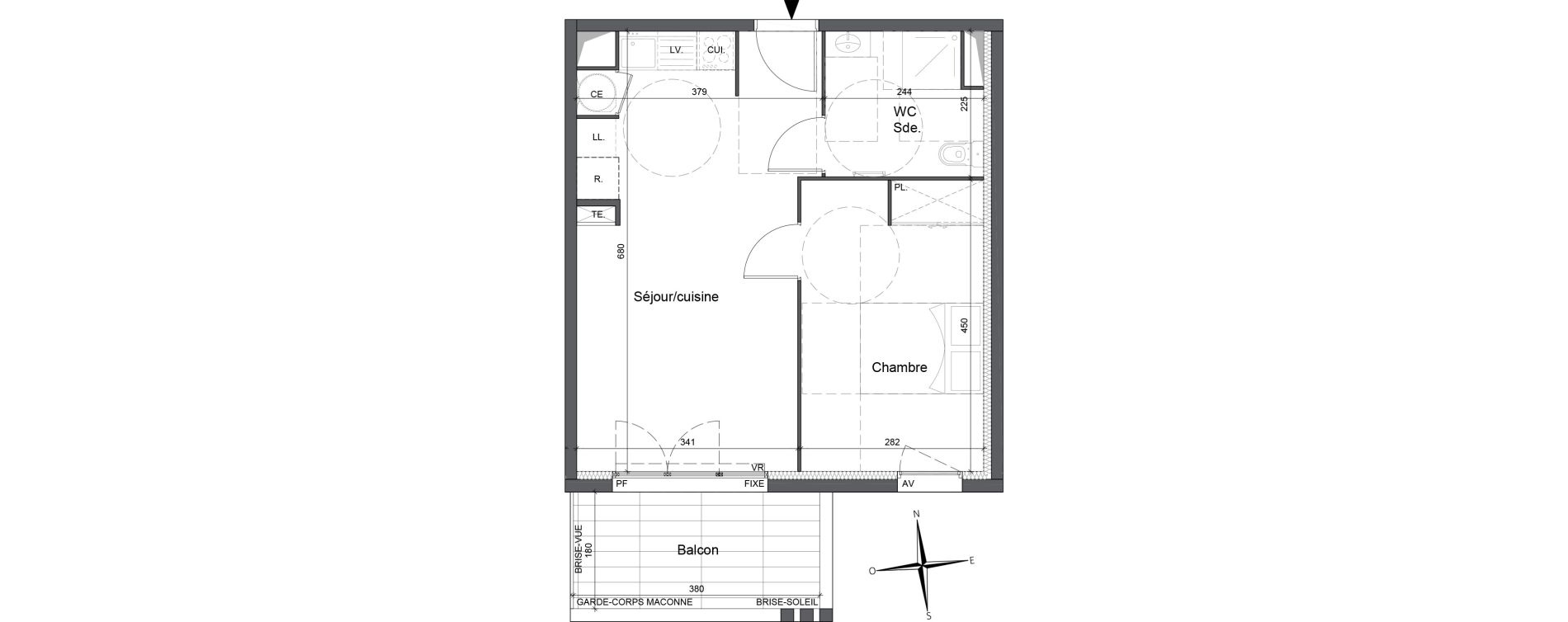 Appartement T2 de 41,13 m2 &agrave; Cavaillon Vign&egrave;res - saint-jacques
