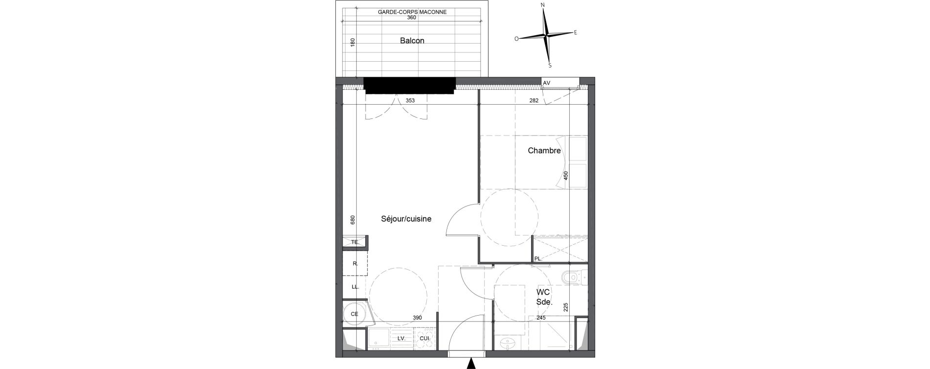 Appartement T2 de 42,00 m2 &agrave; Cavaillon Vign&egrave;res - saint-jacques