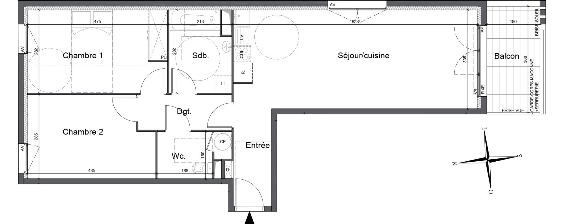 Appartement T3 de 70,01 m2 &agrave; Cavaillon Vign&egrave;res - saint-jacques