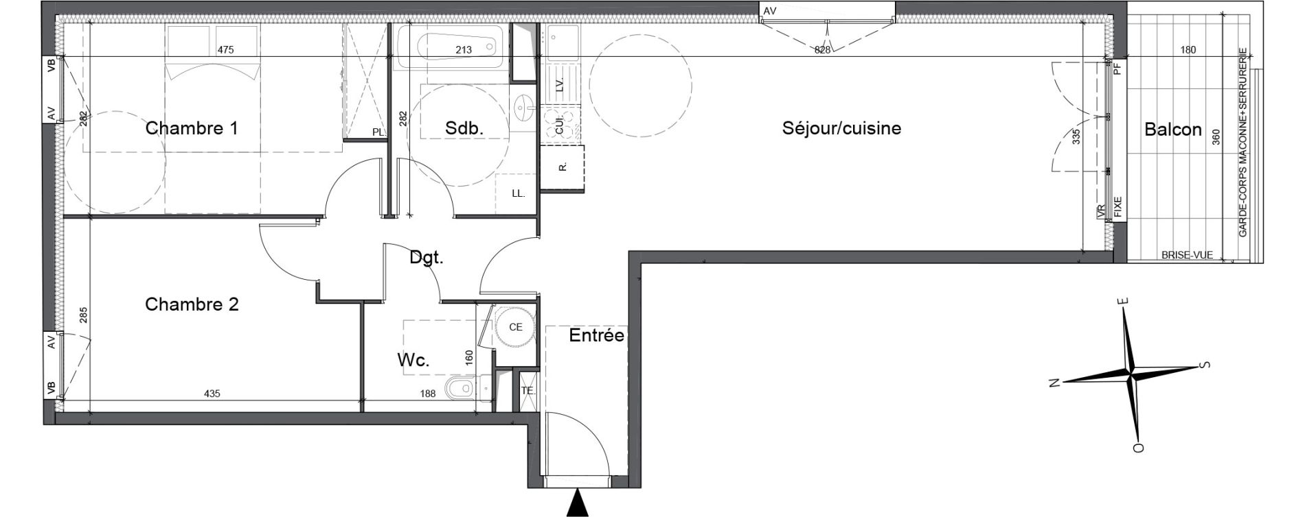 Appartement T3 de 70,01 m2 &agrave; Cavaillon Vign&egrave;res - saint-jacques