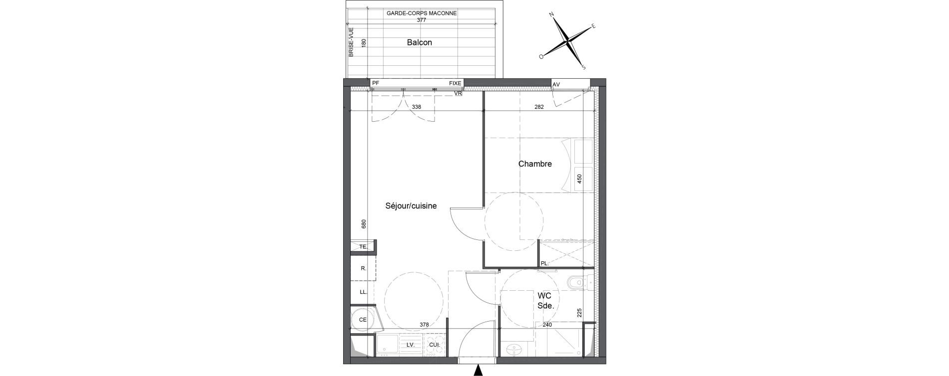 Appartement T2 de 40,89 m2 &agrave; Cavaillon Vign&egrave;res - saint-jacques