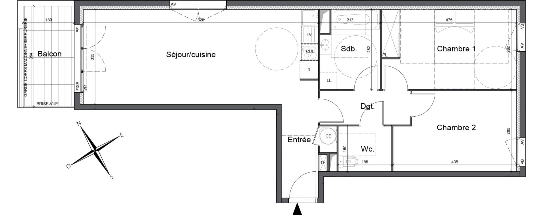Appartement T3 de 70,82 m2 &agrave; Cavaillon Vign&egrave;res - saint-jacques