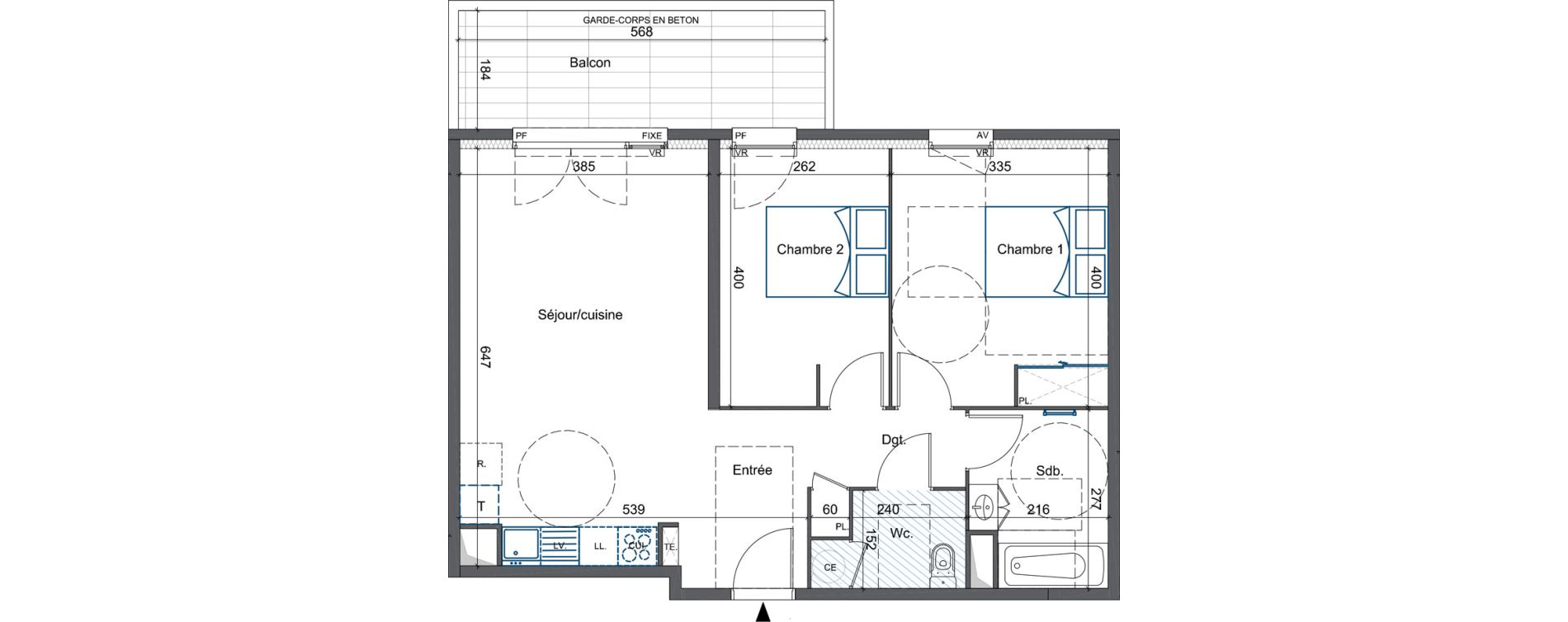 Appartement T3 de 64,67 m2 &agrave; Cavaillon Vign&egrave;res - saint-jacques