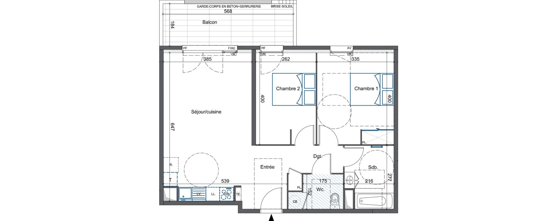 Appartement T3 de 64,67 m2 &agrave; Cavaillon Vign&egrave;res - saint-jacques