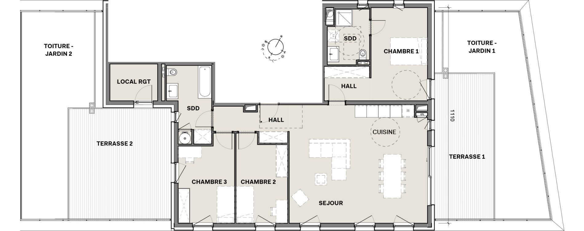 Appartement T4 de 104,90 m2 &agrave; Monteux Centre