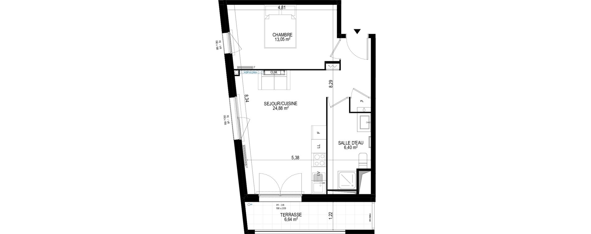 Appartement T2 de 44,33 m2 &agrave; Monteux Beaulieu