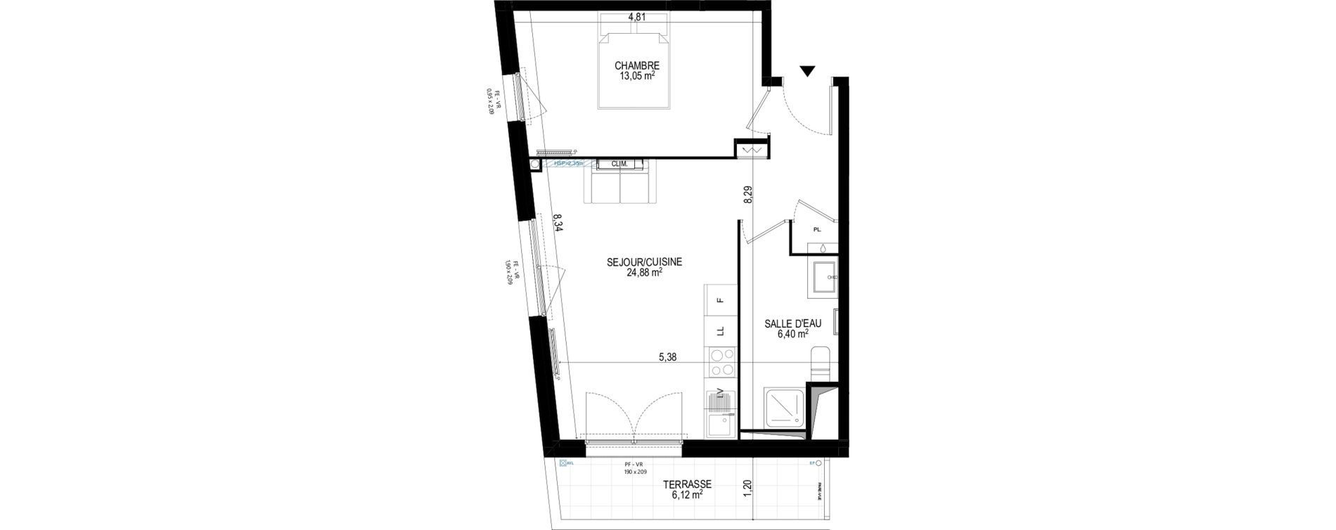 Appartement T2 de 44,33 m2 &agrave; Monteux Beaulieu