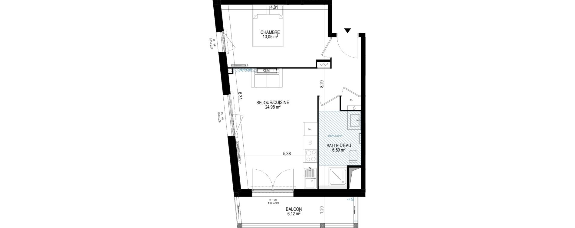 Appartement T2 de 44,62 m2 &agrave; Monteux Beaulieu