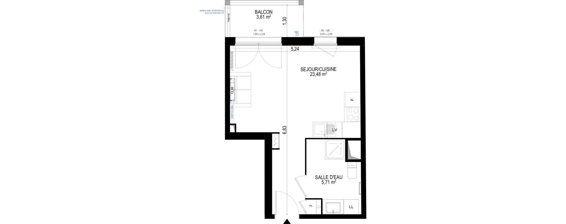 Appartement T1 de 29,19 m2 &agrave; Monteux Beaulieu