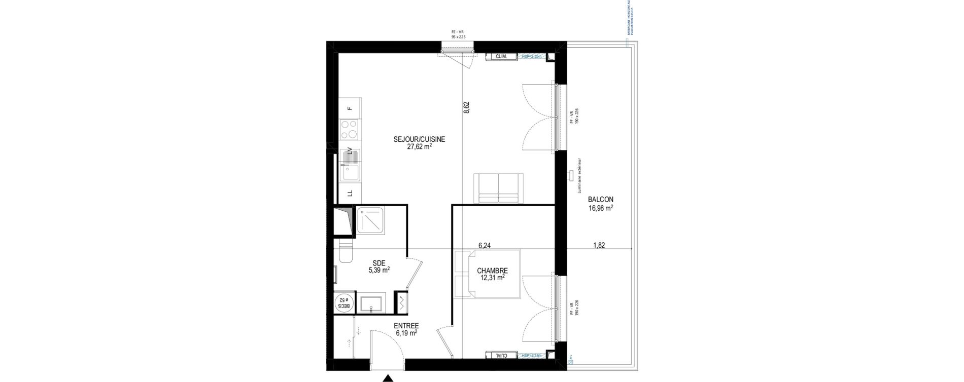 Appartement T2 de 51,51 m2 &agrave; Monteux Beaulieu