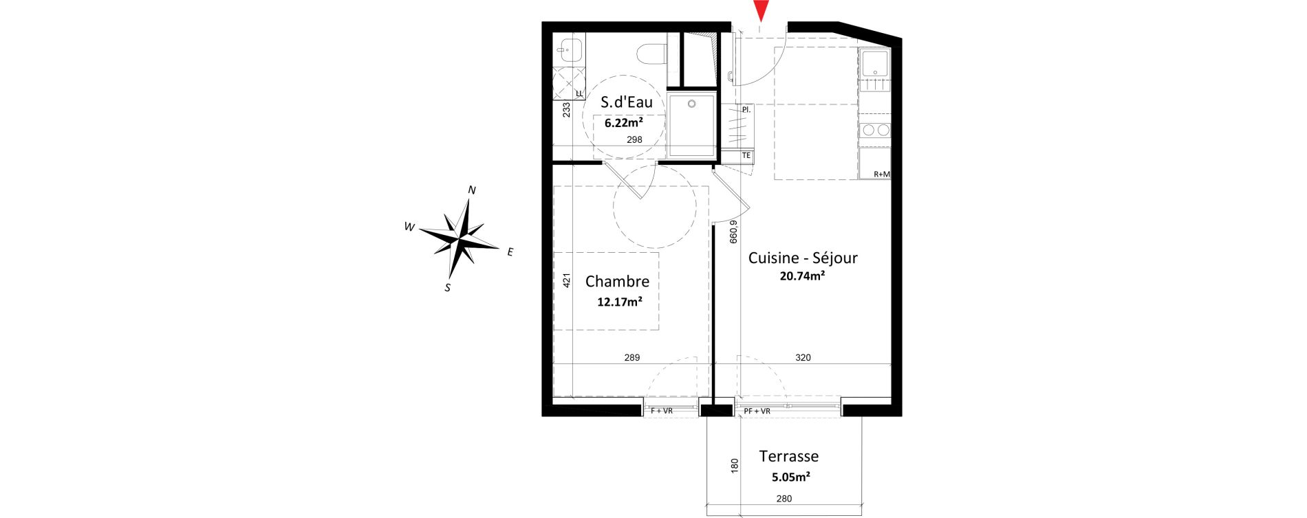 Appartement T2 de 39,13 m2 &agrave; Monteux Centre