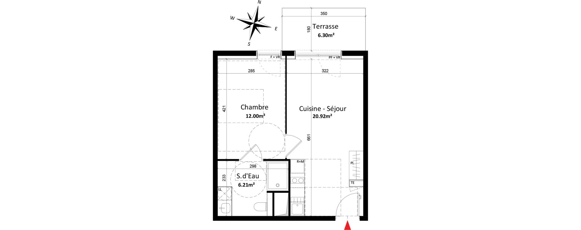 Appartement T2 de 39,13 m2 &agrave; Monteux Centre